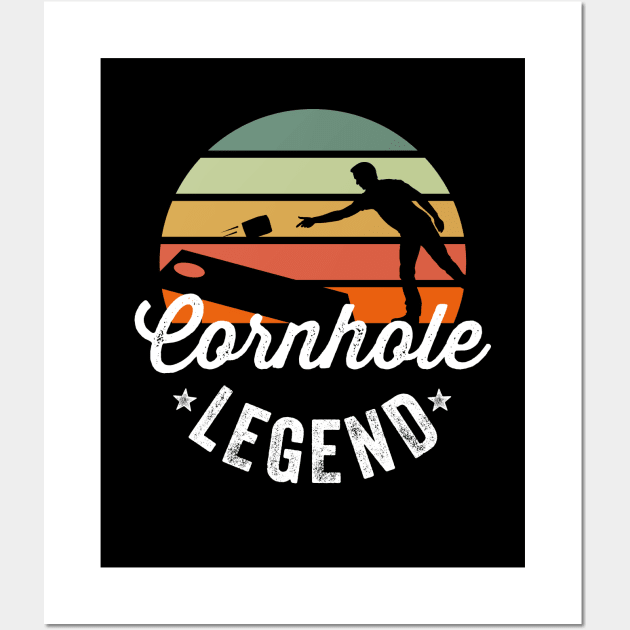 Cornhole Shirt Funny Bean Bag Toss Shirts Cornhole Legend Wall Art by Happy Lime